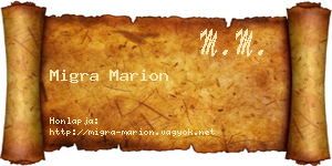 Migra Marion névjegykártya
